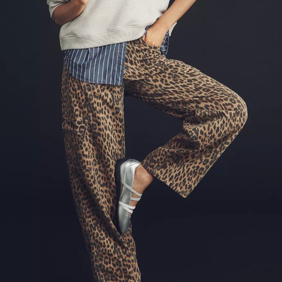 Damson Madder Dion Leopard Cargo Jean - Picture 6 of 10